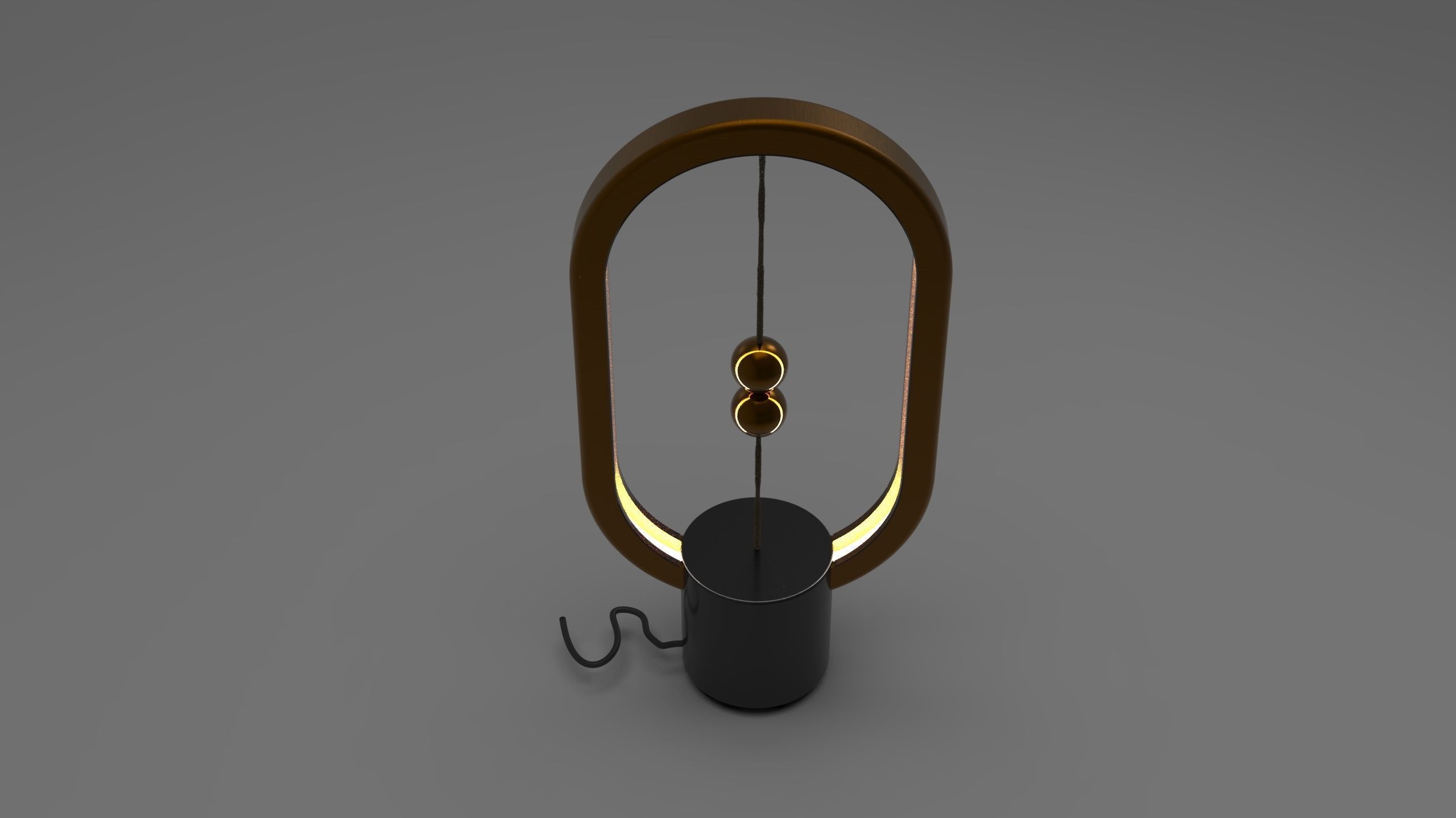 LED LIGHT TABLE LAMP Low-poly 3D model_3