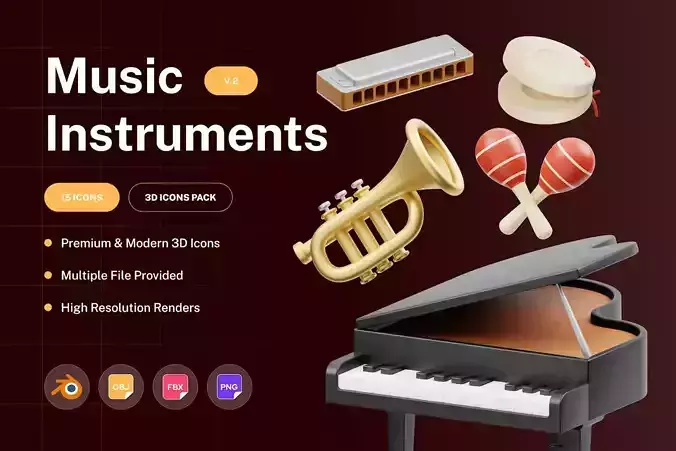 Music Instrument 3D Icon
