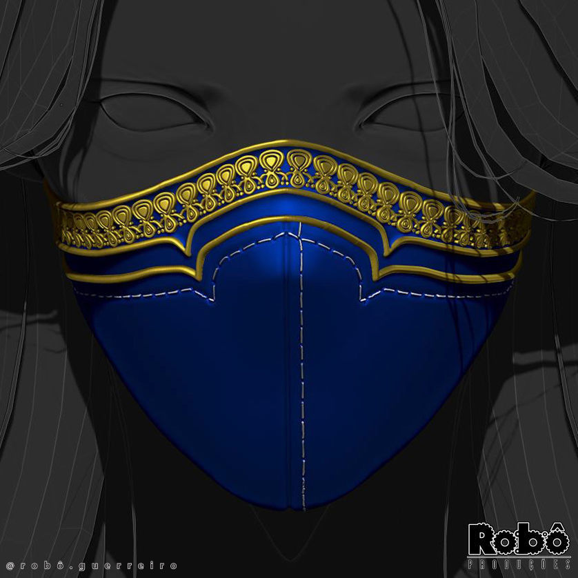 MORTAL KOMBAT 1 KITANA MASK CROWN COSPLAY 2023 3D print model_28