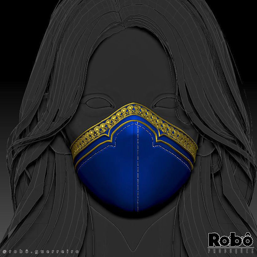MORTAL KOMBAT 1 KITANA MASK CROWN COSPLAY 2023 3D print model_17