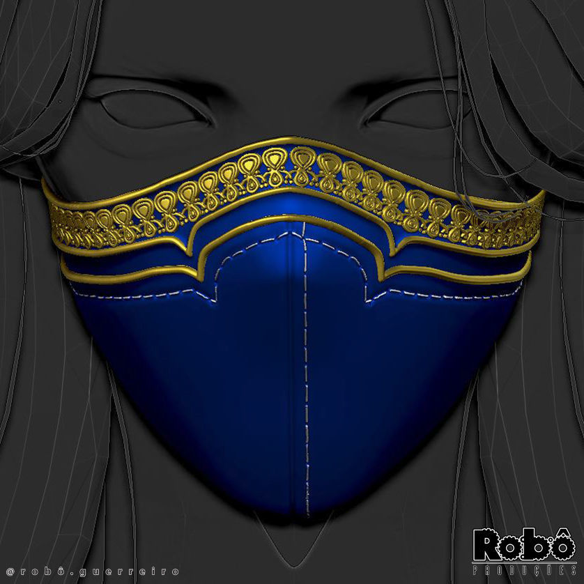 MORTAL KOMBAT 1 KITANA MASK CROWN COSPLAY 2023 3D print model_27