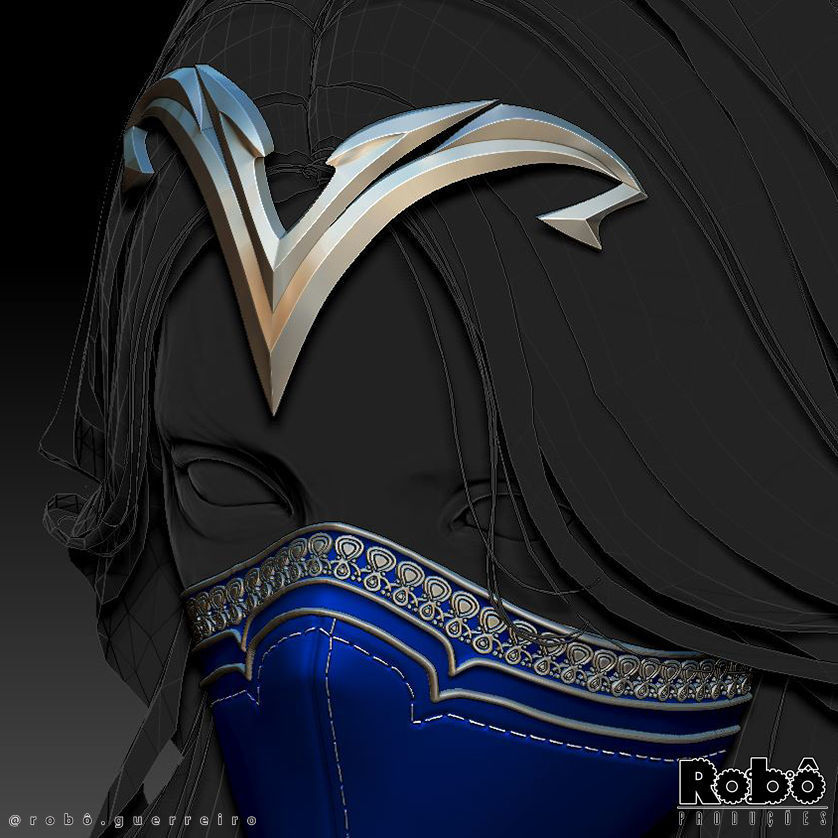 MORTAL KOMBAT 1 KITANA MASK CROWN COSPLAY 2023 3D print model_8