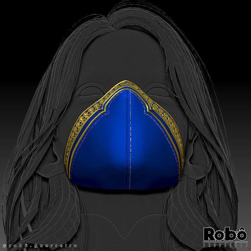 MORTAL KOMBAT 1 KITANA MASK CROWN COSPLAY 2023 3D print model_24