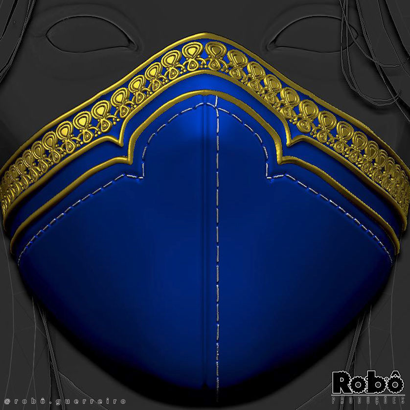 MORTAL KOMBAT 1 KITANA MASK CROWN COSPLAY 2023 3D print model_26