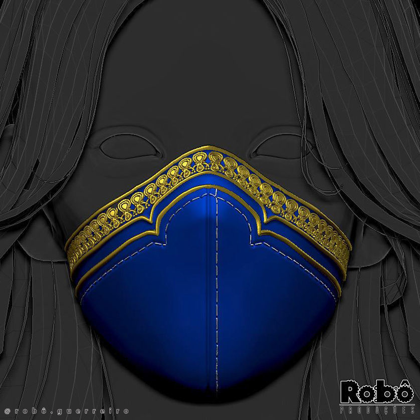 MORTAL KOMBAT 1 KITANA MASK CROWN COSPLAY 2023 3D print model_14