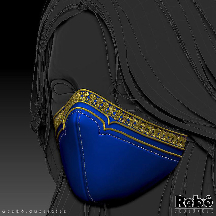 MORTAL KOMBAT 1 KITANA MASK CROWN COSPLAY 2023 3D print model_15