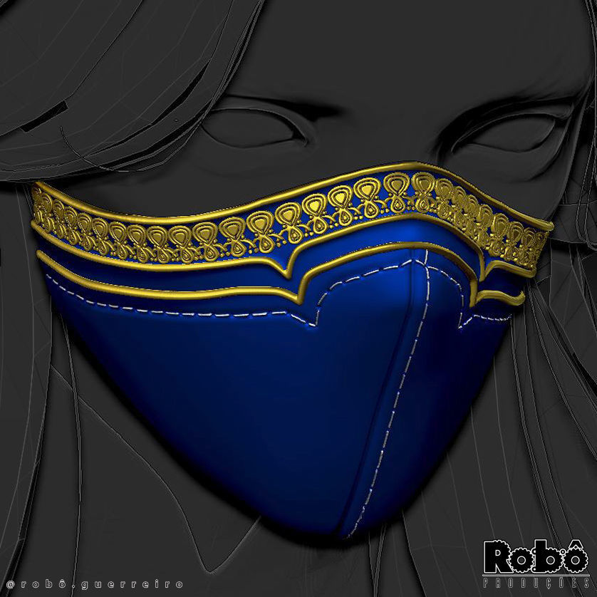 MORTAL KOMBAT 1 KITANA MASK CROWN COSPLAY 2023 3D print model_29
