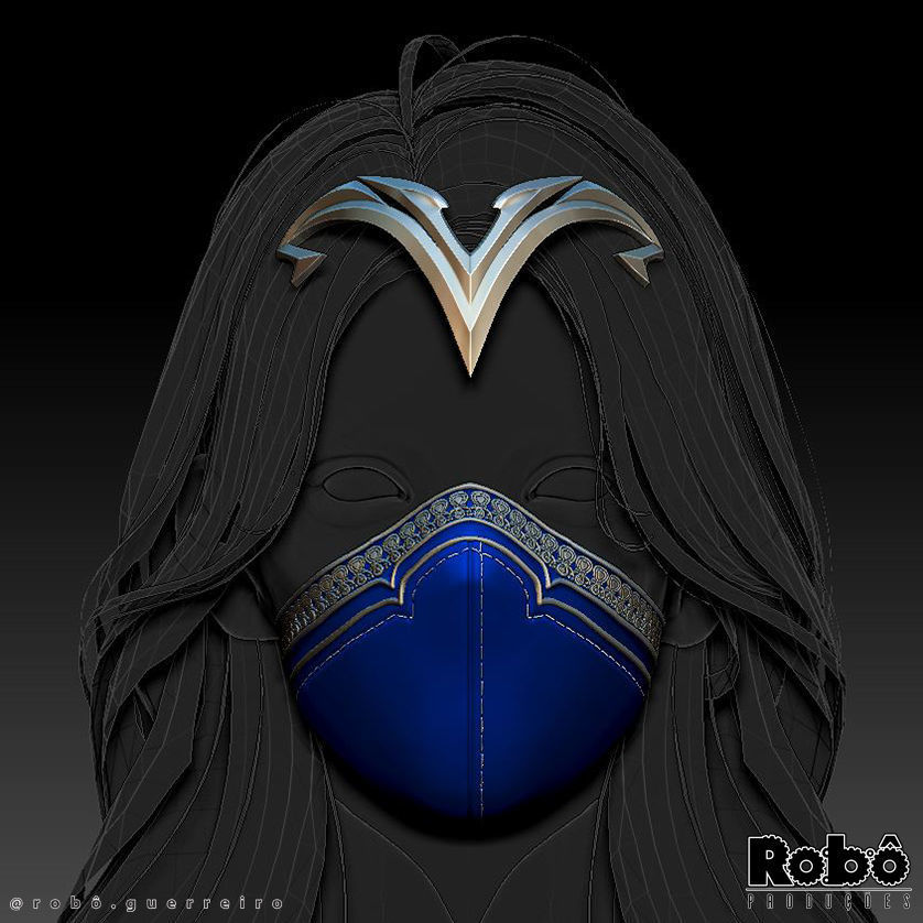 MORTAL KOMBAT 1 KITANA MASK CROWN COSPLAY 2023 3D print model_7