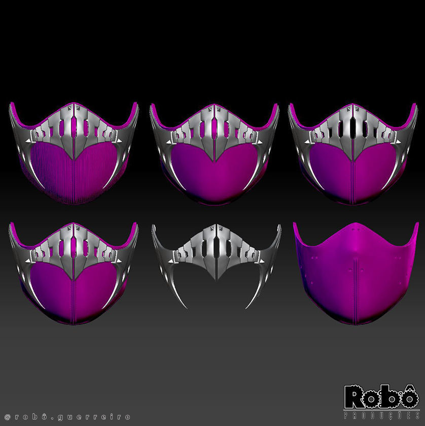 MORTAL KOMBAT 1 MILEENA MASK COSPLAY 2023 3D print model_23