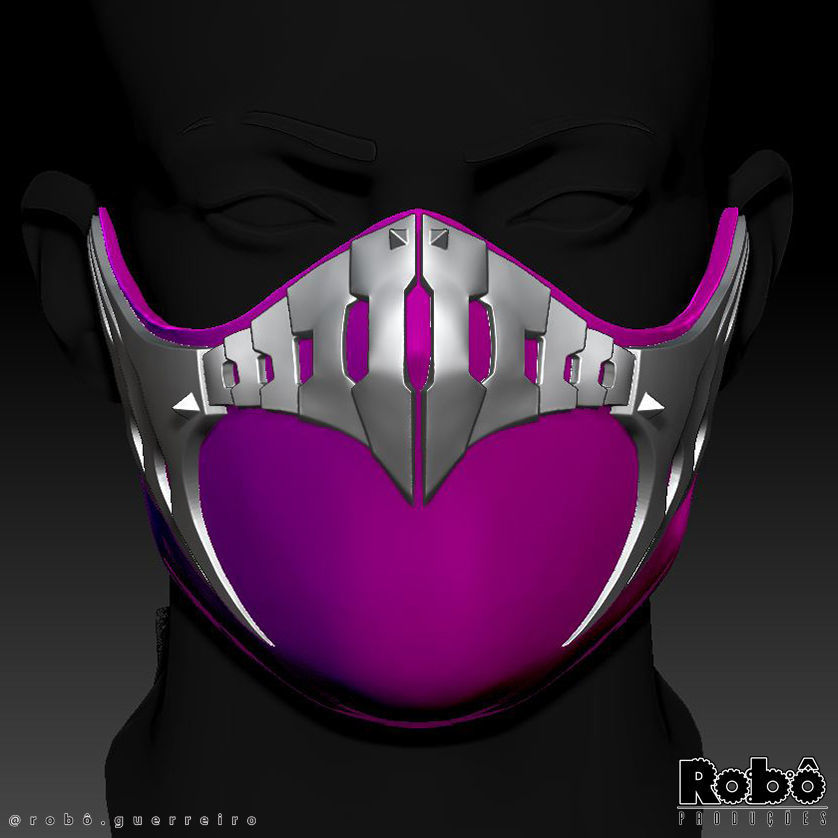 MORTAL KOMBAT 1 MILEENA MASK COSPLAY 2023 3D print model_15