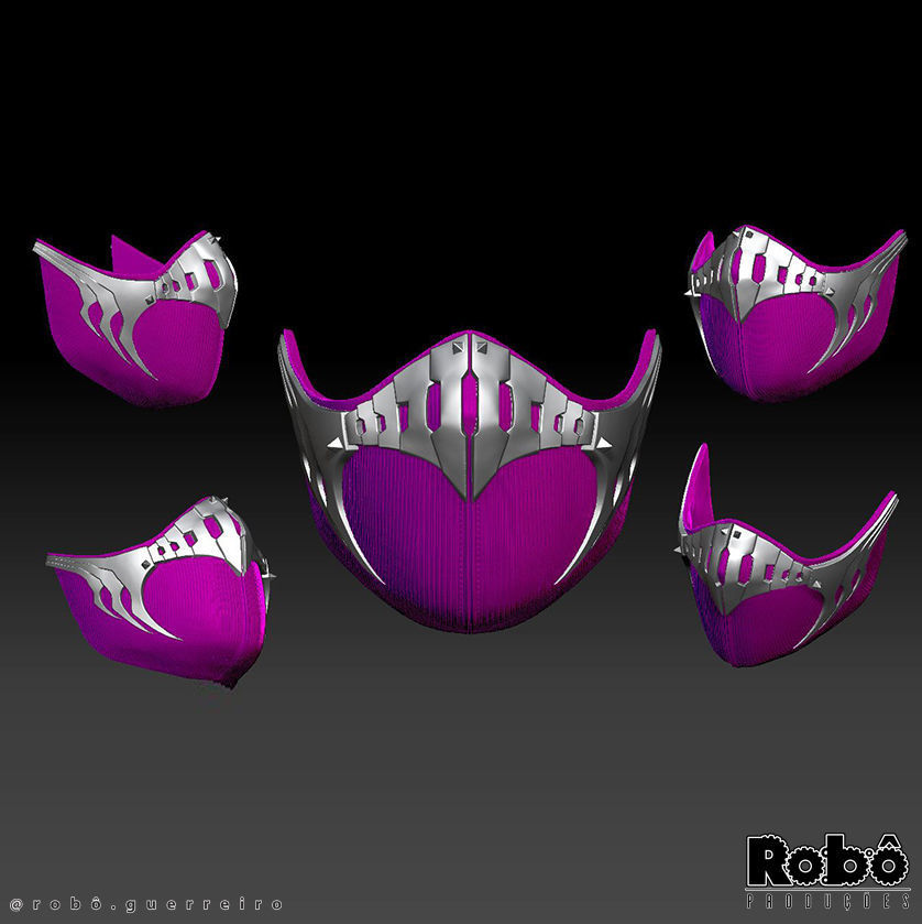 MORTAL KOMBAT 1 MILEENA MASK COSPLAY 2023 3D print model_22