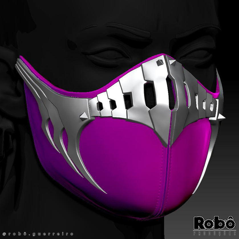 MORTAL KOMBAT 1 MILEENA MASK COSPLAY 2023 3D print model_10