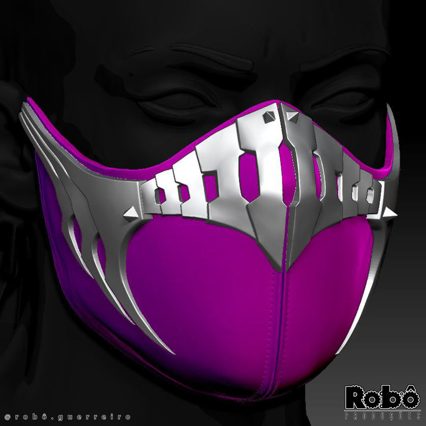 MORTAL KOMBAT 1 MILEENA MASK COSPLAY 2023 3D print model_13