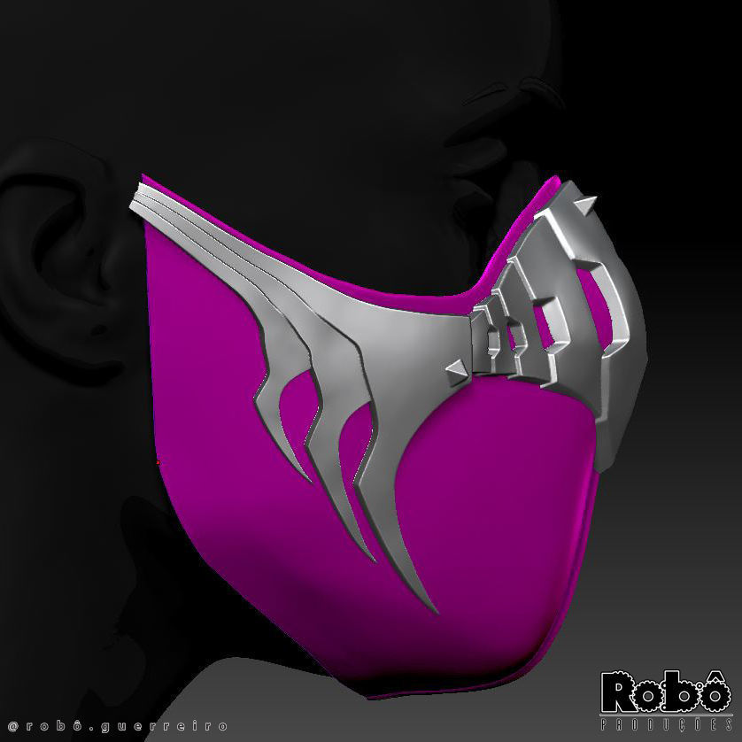 MORTAL KOMBAT 1 MILEENA MASK COSPLAY 2023 3D print model_14