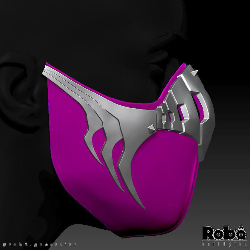 MORTAL KOMBAT 1 MILEENA MASK COSPLAY 2023 3D print model_11