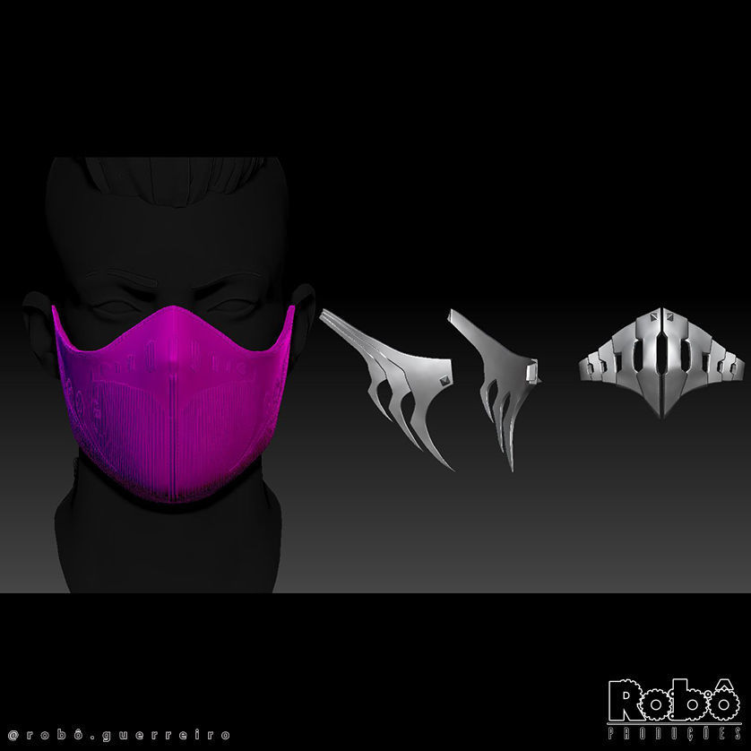MORTAL KOMBAT 1 MILEENA MASK COSPLAY 2023 3D print model_19