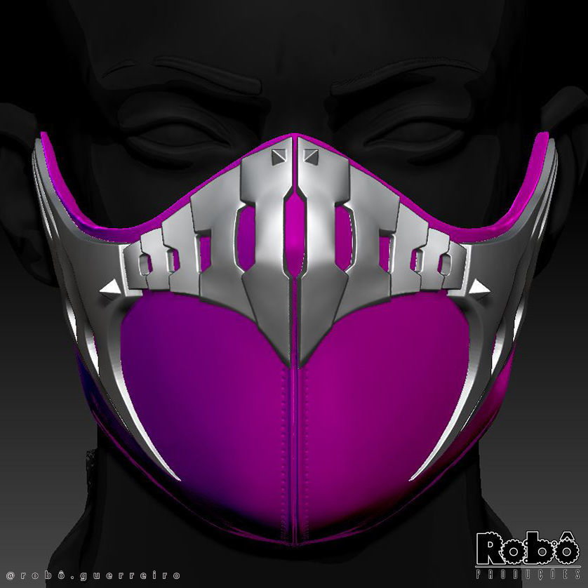 MORTAL KOMBAT 1 MILEENA MASK COSPLAY 2023 3D print model_12