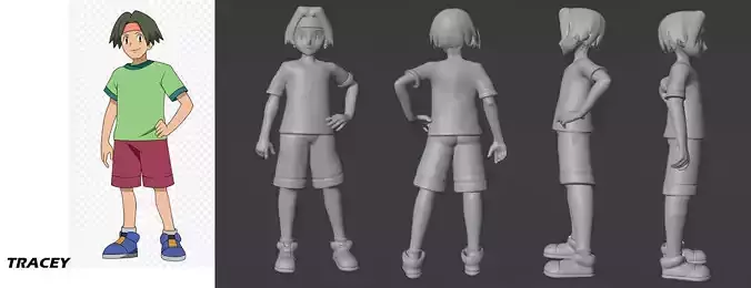 Pokemon Anime Tracey 3D print model