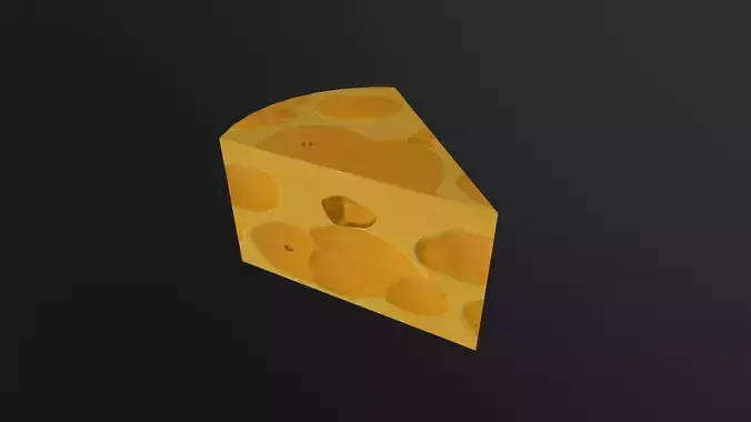 Cheese 3D Model Low-poly 3D model
