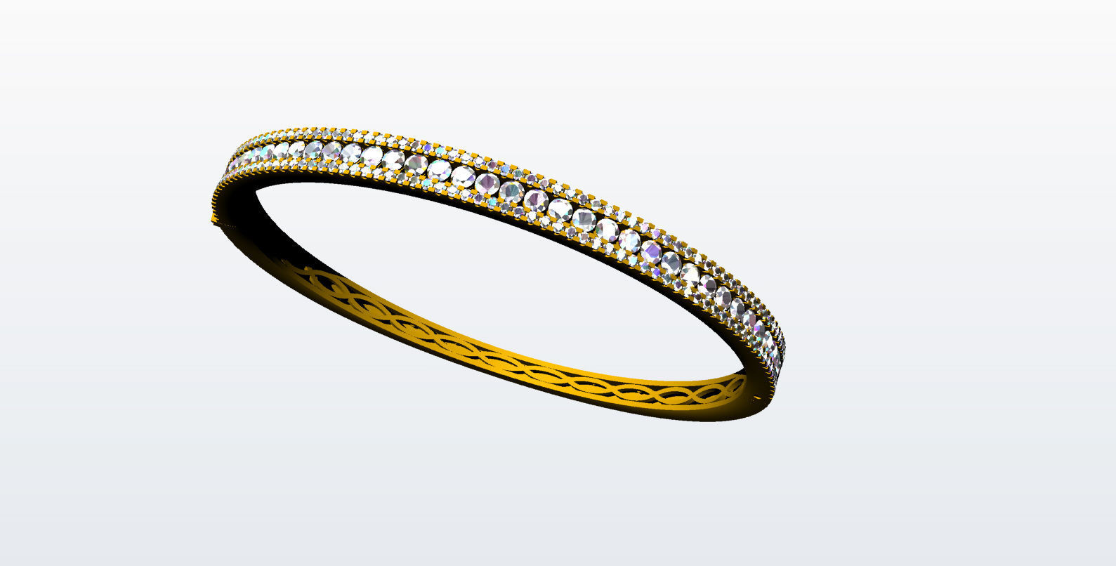Diamond Bracelet 3D print model_3