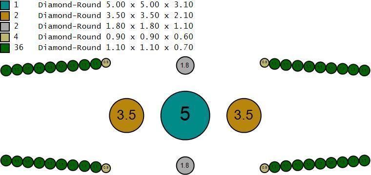 Engagement ring with round center 3D print model 3D print model_6