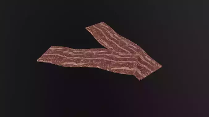 Bacon 3D Model Low-poly 3D model