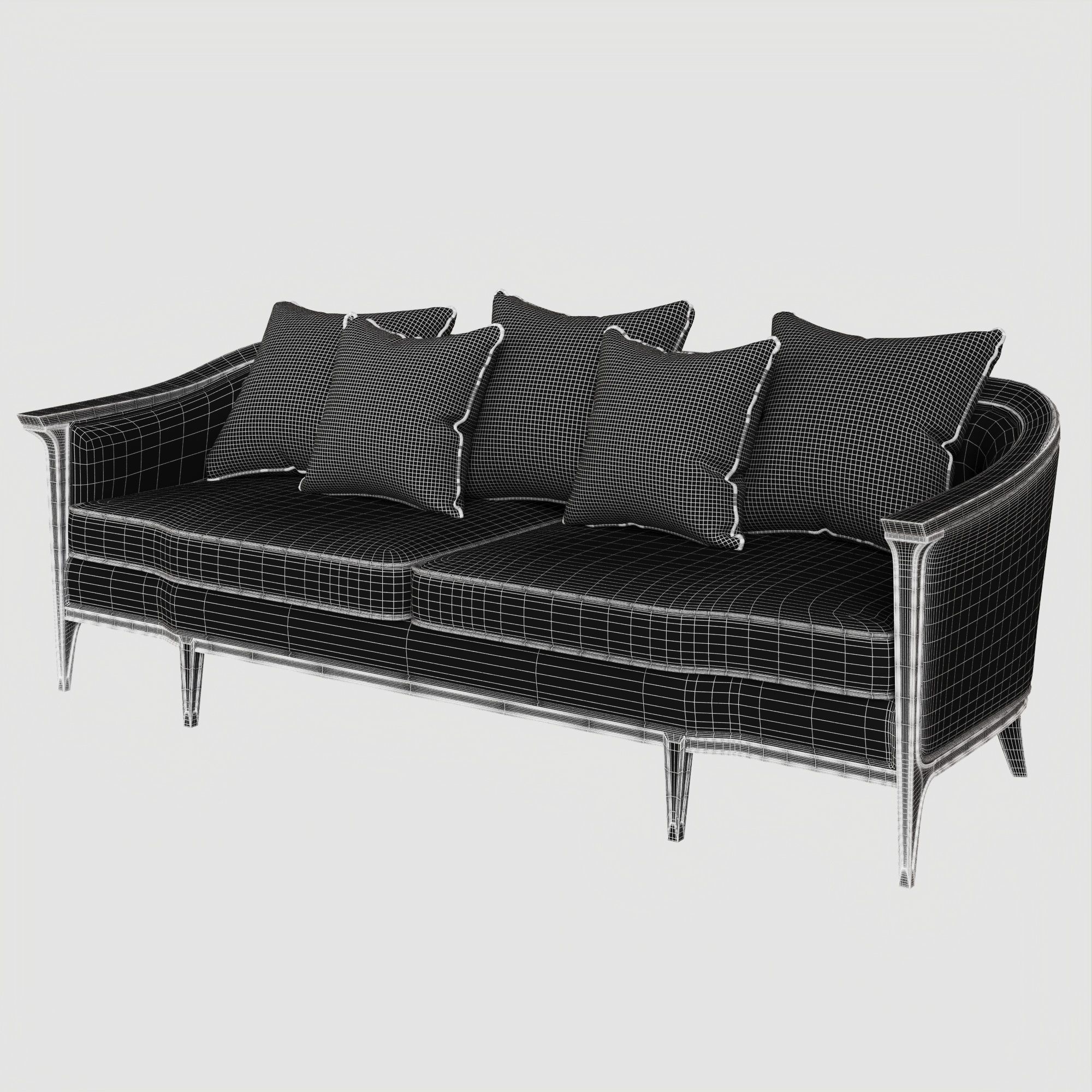 Sofa Eaves Drop by Caracole 3D model_2