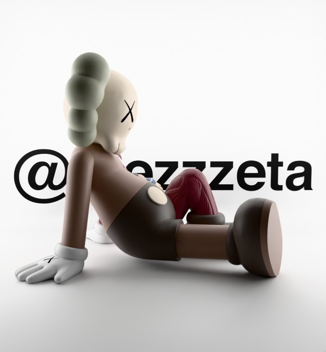 Kaws Resting Place Textured Low-poly 3D model_29