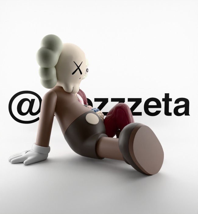 Kaws Resting Place Textured Low-poly 3D model_31