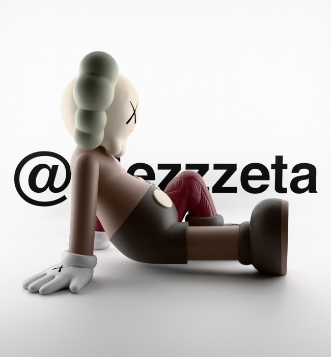 Kaws Resting Place Textured Low-poly 3D model_28