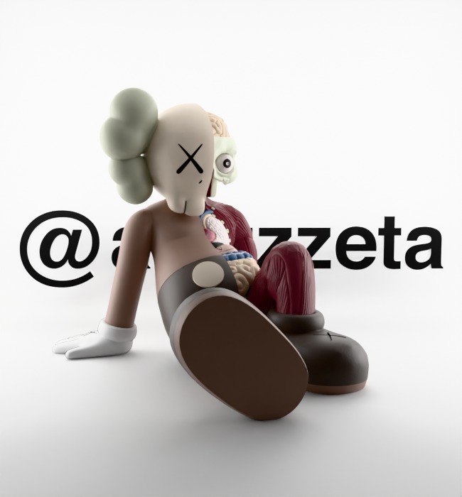 Kaws Resting Place Textured Low-poly 3D model_34