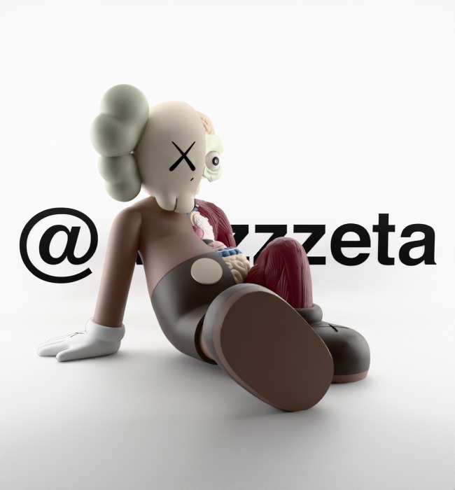 Kaws Resting Place Textured Low-poly 3D model_33