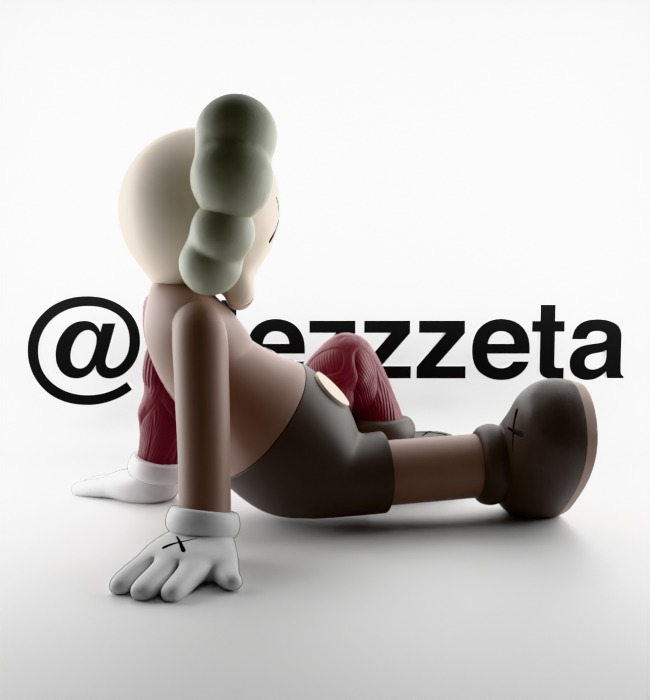 Kaws Resting Place Textured Low-poly 3D model_26