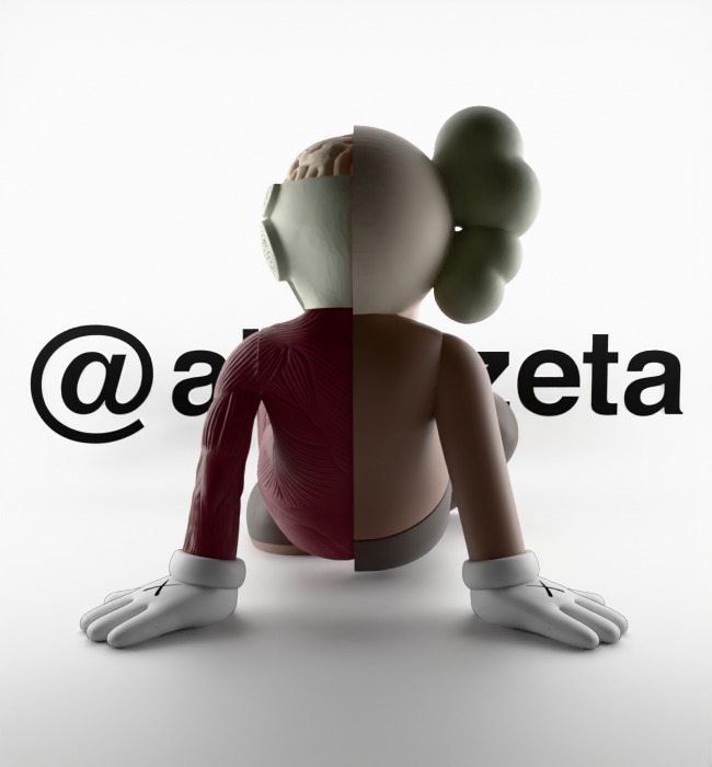 Kaws Resting Place Textured Low-poly 3D model_19