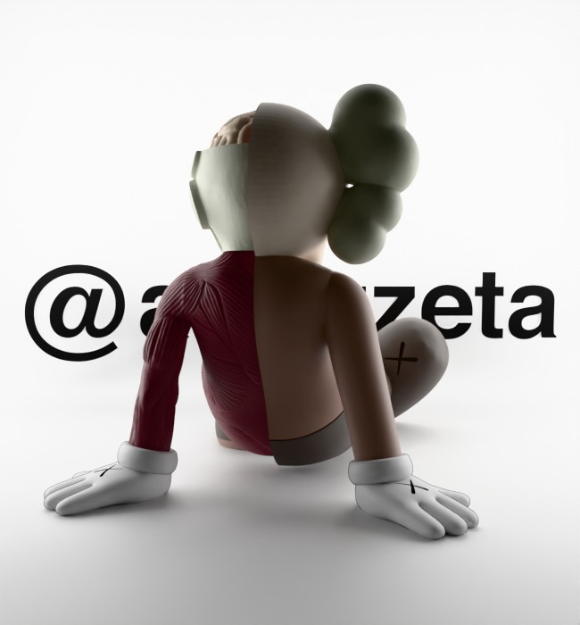 Kaws Resting Place Textured Low-poly 3D model_20