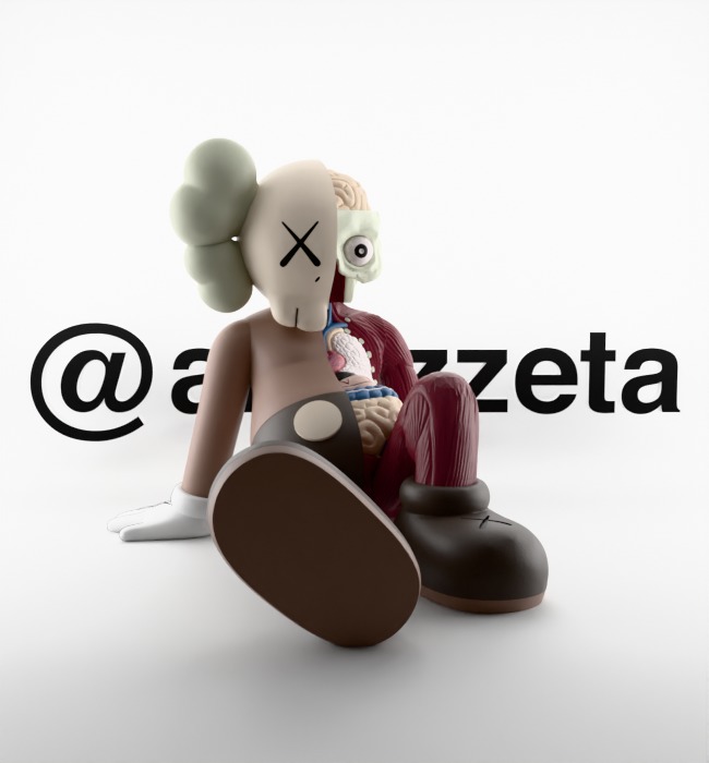 Kaws Resting Place Textured Low-poly 3D model_35