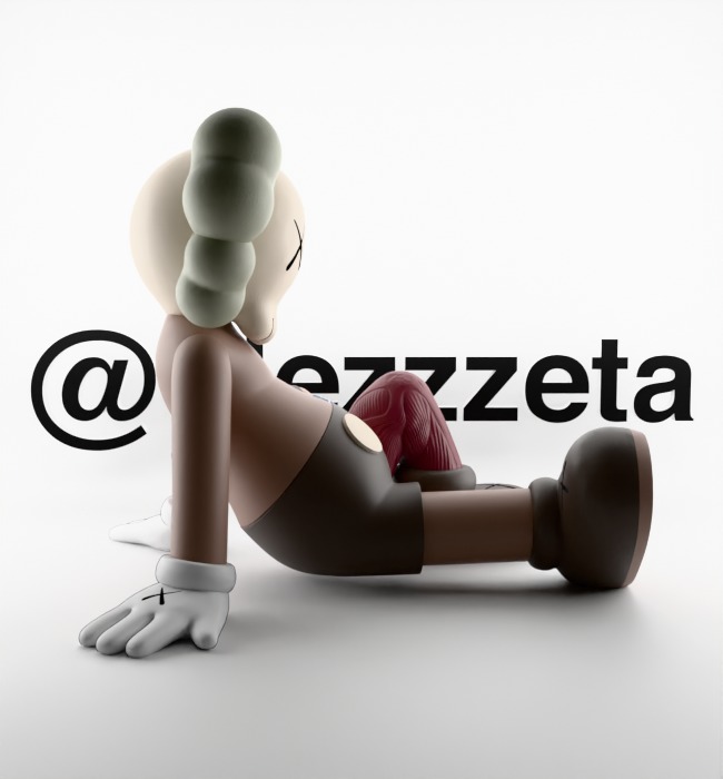 Kaws Resting Place Textured Low-poly 3D model_27