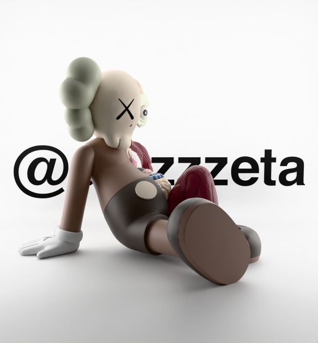 Kaws Resting Place Textured Low-poly 3D model_32