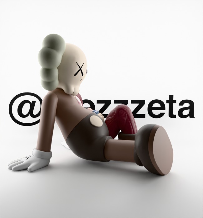 Kaws Resting Place Textured Low-poly 3D model_30