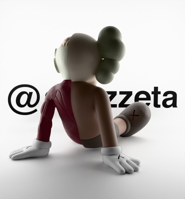 Kaws Resting Place Textured Low-poly 3D model_21