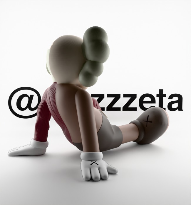 Kaws Resting Place Textured Low-poly 3D model_23