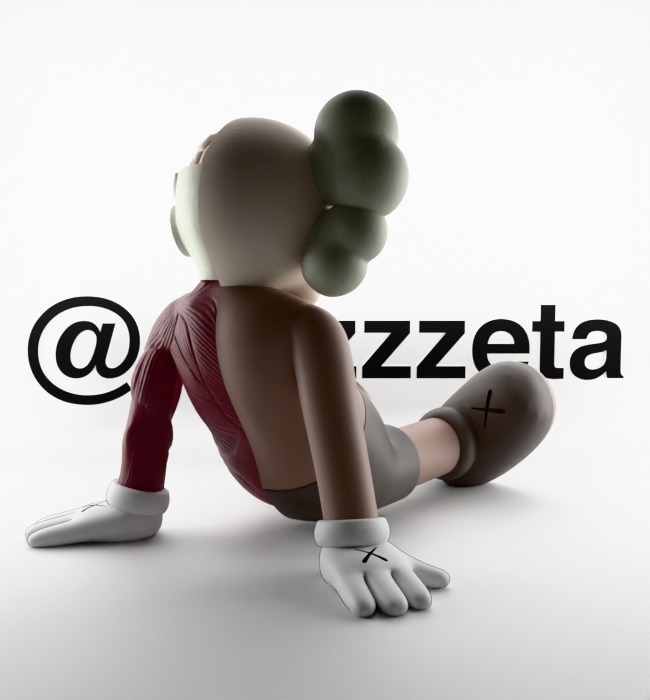 Kaws Resting Place Textured Low-poly 3D model_22