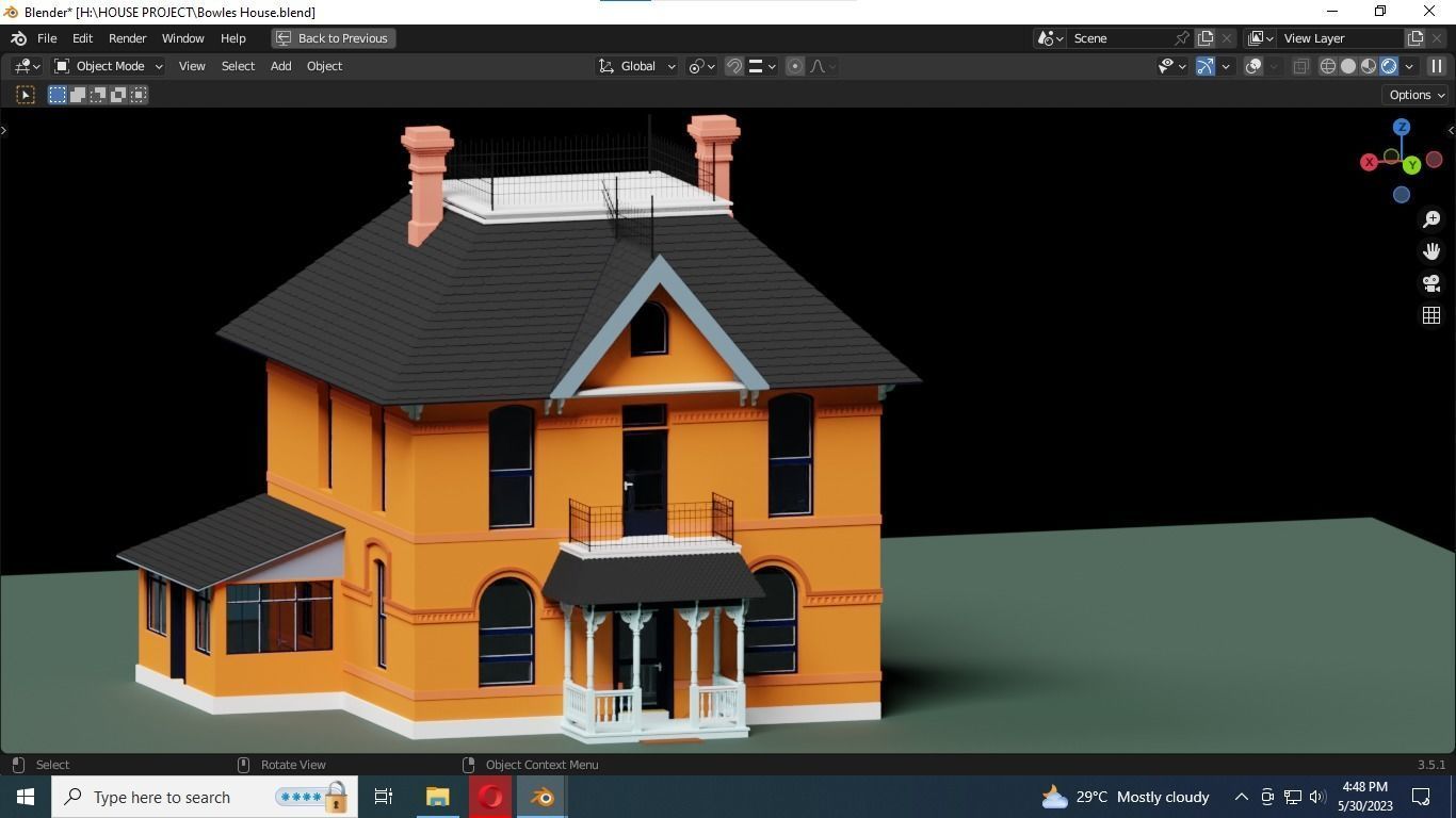 REALISTIC HOUSE 3D MODEL Low-poly 3D model_3