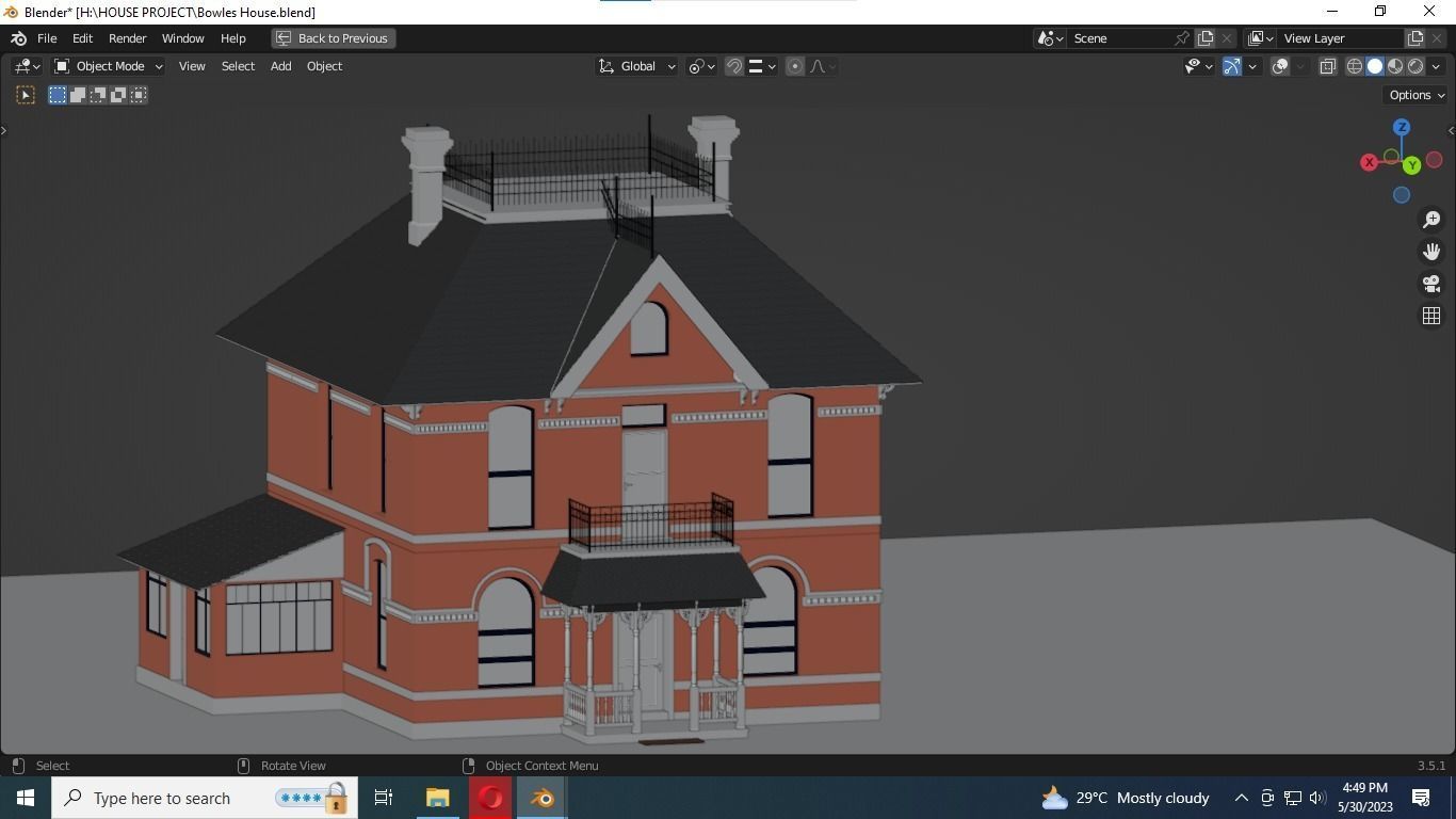 REALISTIC HOUSE 3D MODEL Low-poly 3D model_4