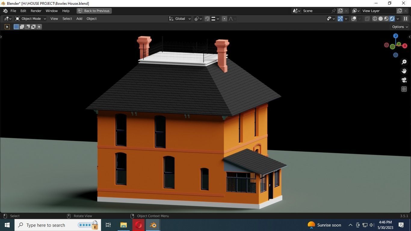 REALISTIC HOUSE 3D MODEL Low-poly 3D model_1