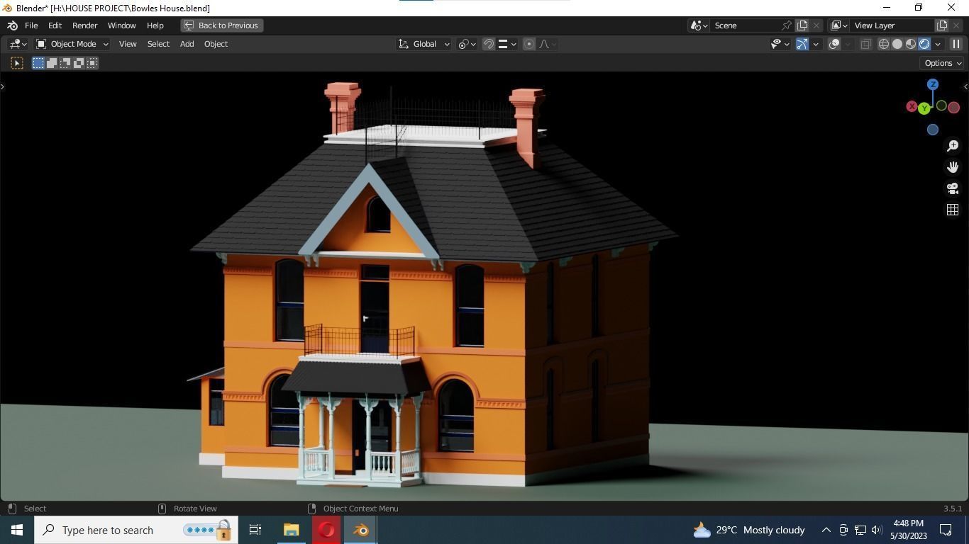 REALISTIC HOUSE 3D MODEL Low-poly 3D model_2