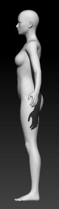 Female Base Mesh 3D model_2