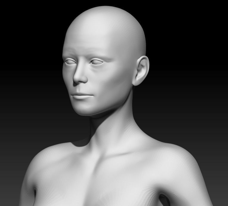 Female Base Mesh 3 3D model_5
