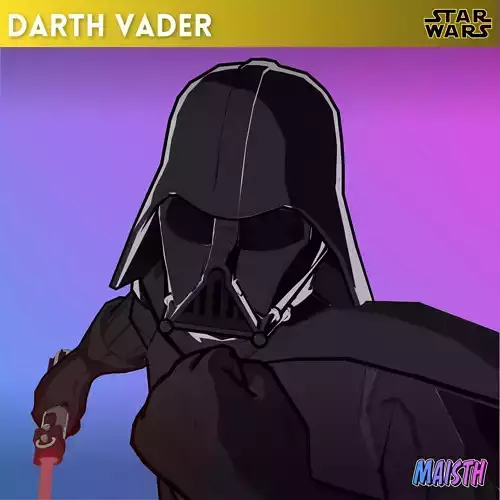 Darth Vader - Star Wars - 3D Model - Rigged Low-poly 3D model