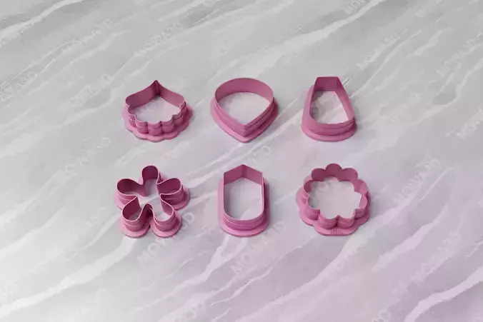 Polymer clay Earring Cutter Set of 06 